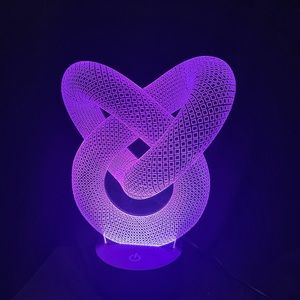 “Rattle” 3-D optical illusion acrylic light.